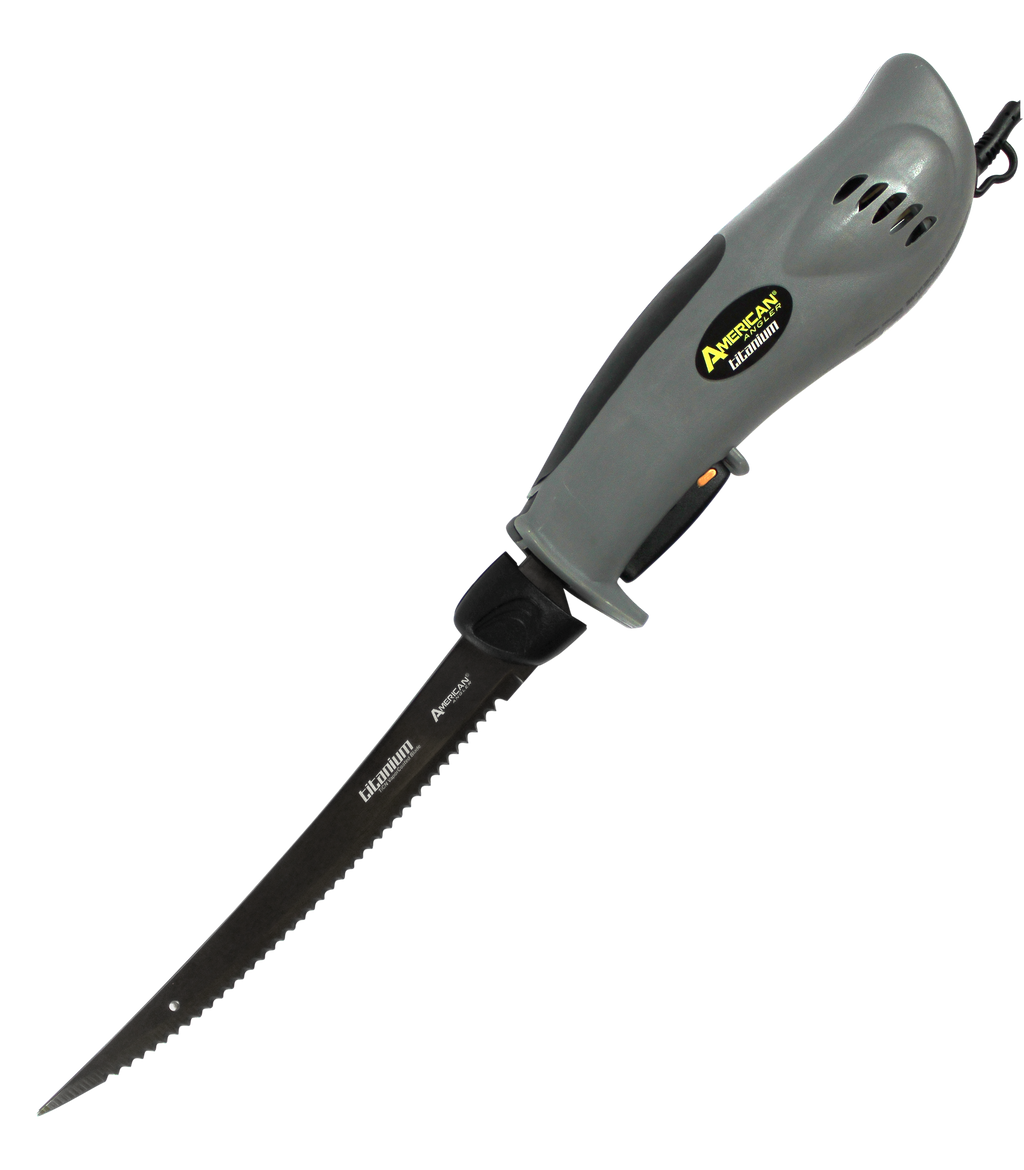 PRO Titanium Electric Fillet Knife With 8” Titanium-Coated Freshwater Blade